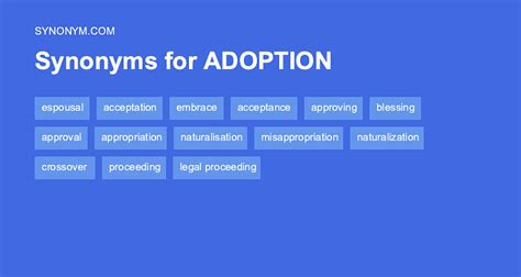 synonyms for adoption